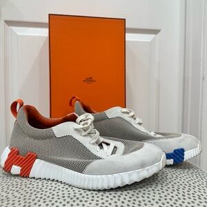 Hermes Air Mesh Surde Goatskin Mens Bouncing Sneakers